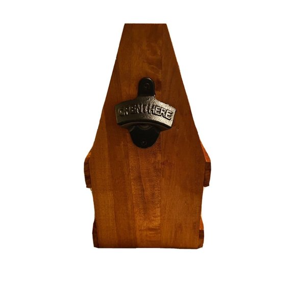 Dashing Fine Gifts Wood Bottle Caddy with Bottle Opener New - Picture 3 of 7